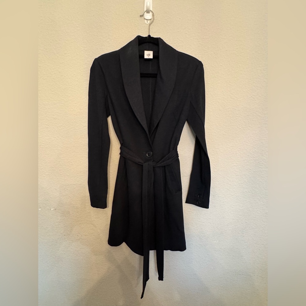 CAbi Charcoal Belted Jacket